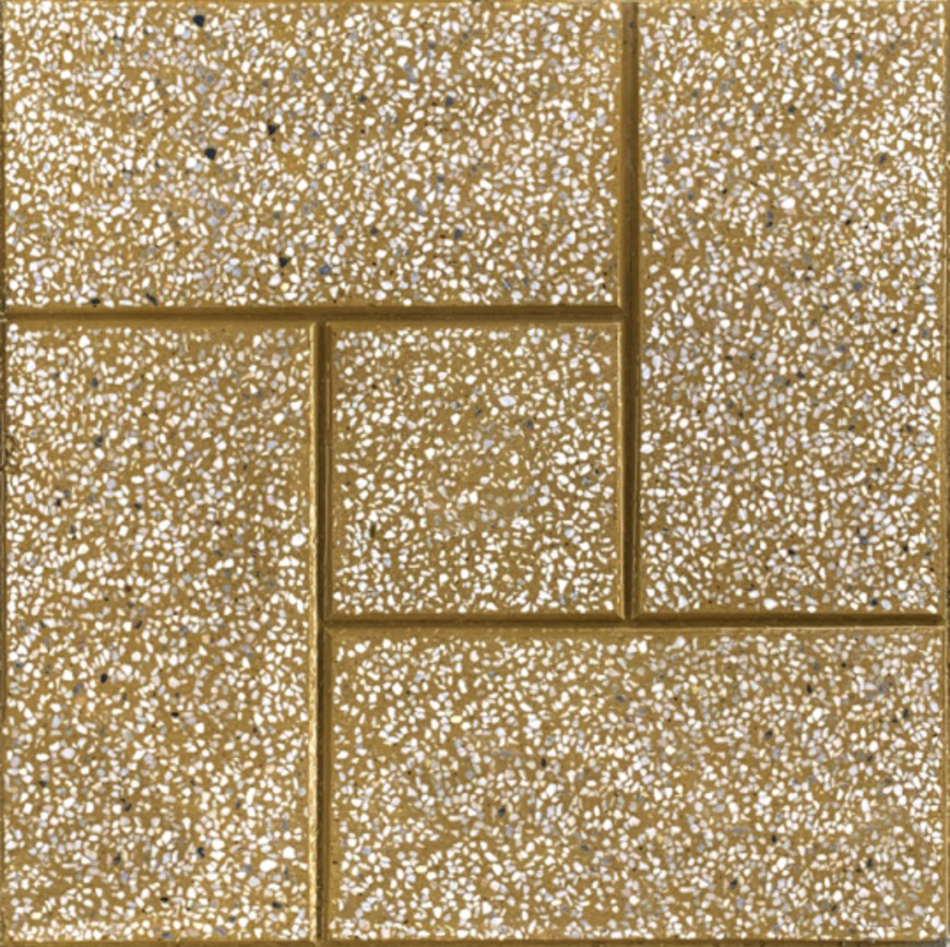 Gạch Terrazzo Chu Nhat Xep So Le Vang
