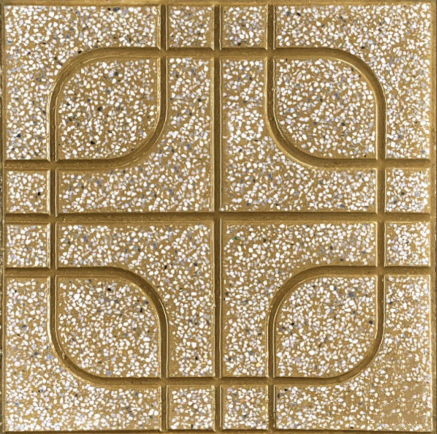 Gạch Terrazzo Hoa Van Bon Goc Bo Vang