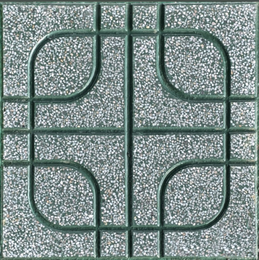 Gạch Terrazzo Hoa Van Bon Goc Bo Xanh