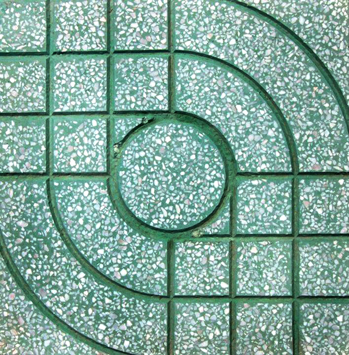 Gạch Terrazzo Mat Nai O Vuong Cung Tron