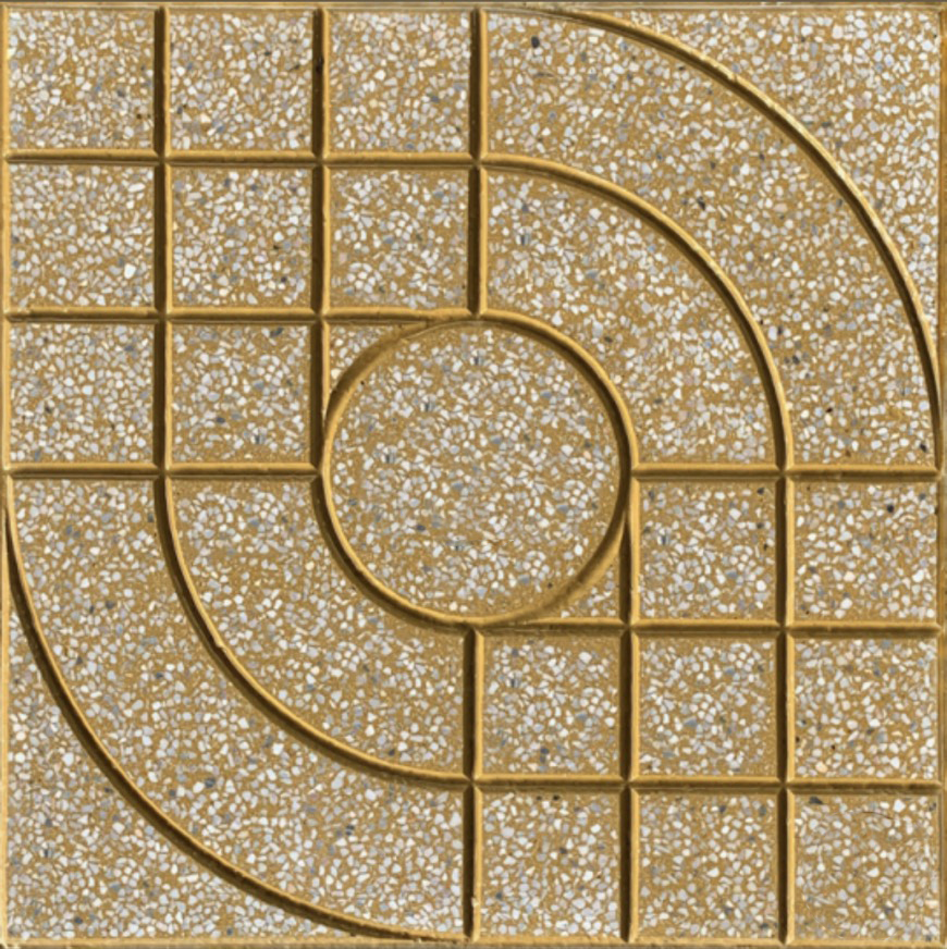 Gạch Terrazzo O Vuong Cung Tron Tam Tron Vang